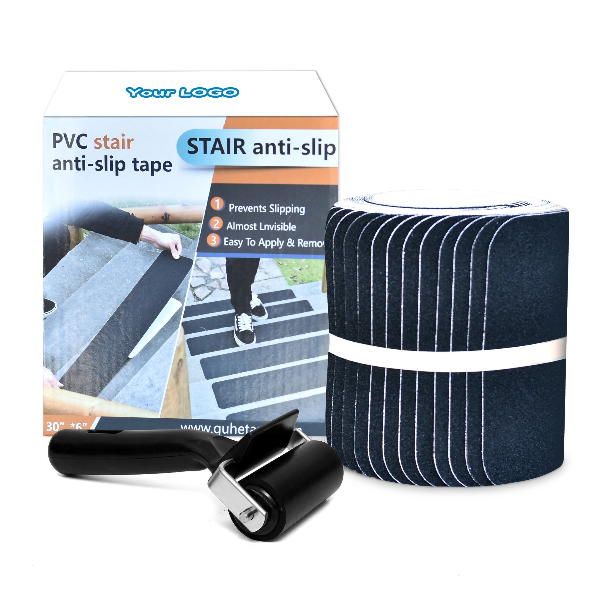 Anti Slip Traction Tape, High Traction Friction Abrasive Adhesive Stairs Step, Safety Walk Slip Resistant Tread