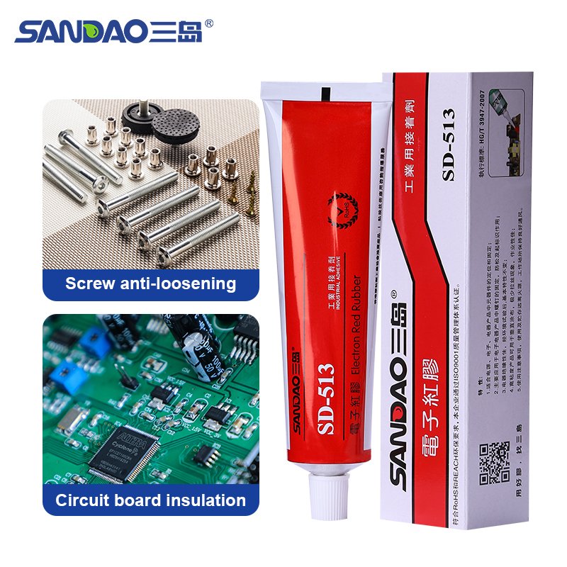 Good Quality Red Silicone Rubber Fixing Glue Electronic Fixed Red Glue Thread Adhesive Thread Locker
