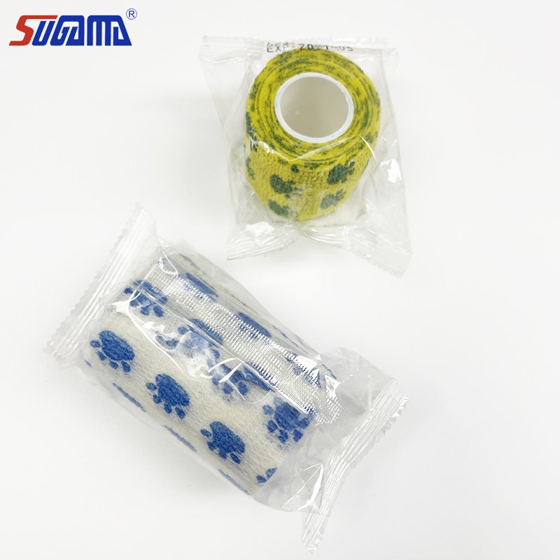 high quality elastic medical self adhesive bandage wrap cohesive bandage