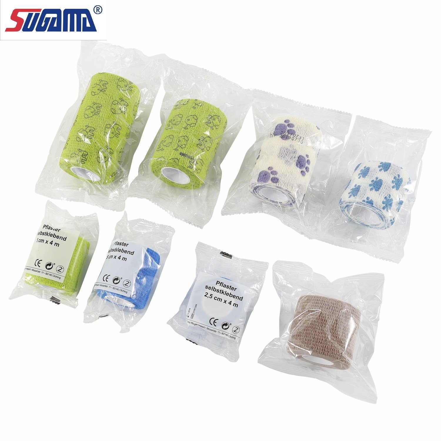 high quality elastic medical self adhesive bandage wrap cohesive bandage