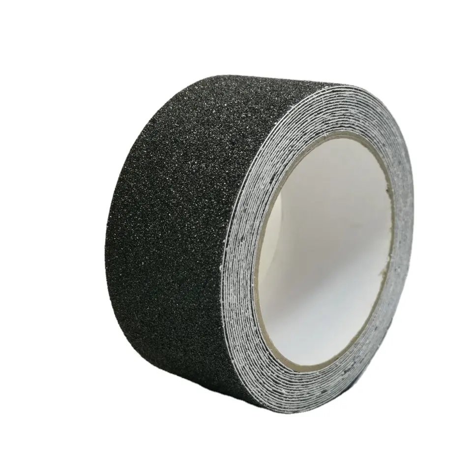 Waterproof Black Resistant High Rubber Self Adhesive Backed Concrete Grip Anti Slip Adhesive Tape For Stair Strip Safety Walk