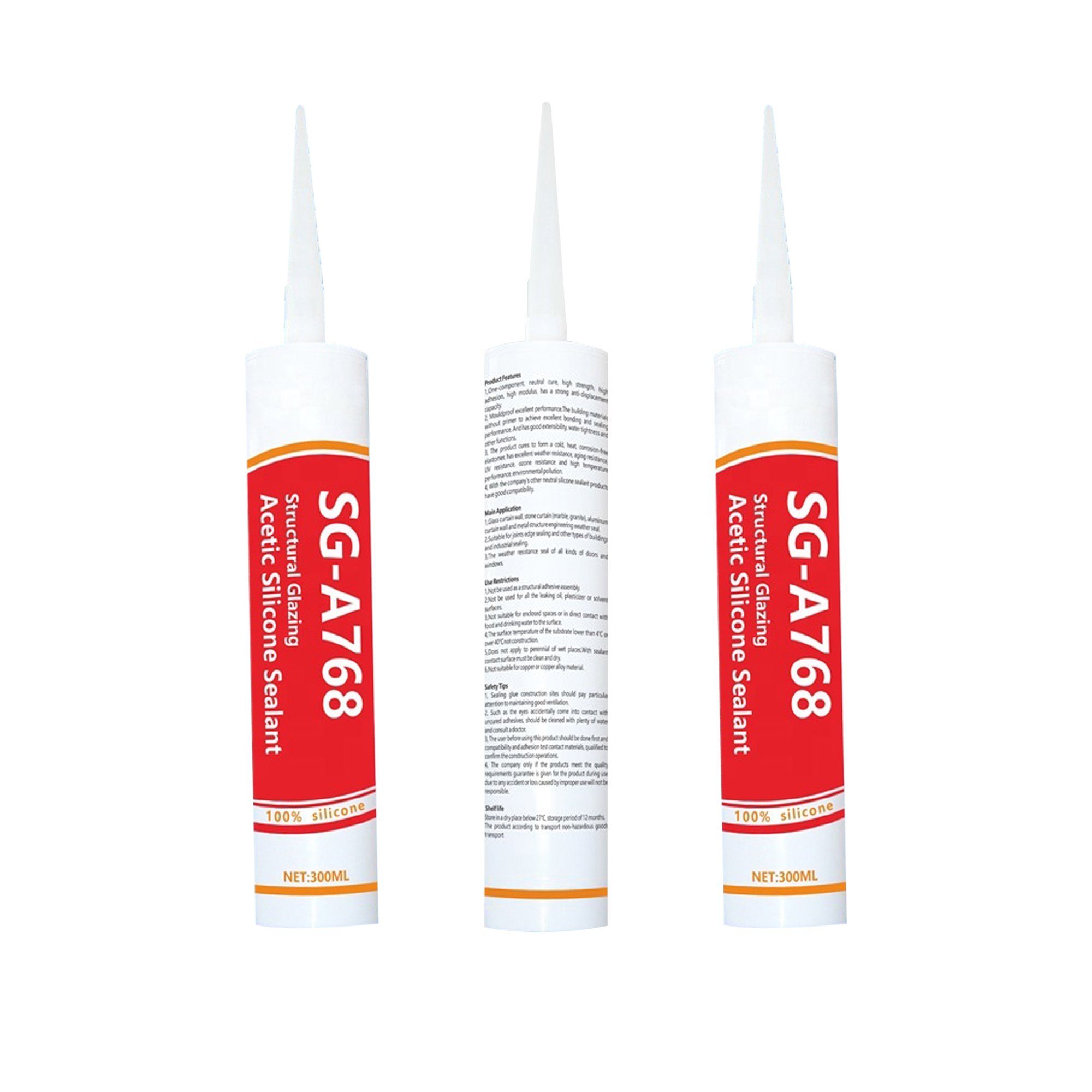 Sealants adhesives acid cure silicone sealant waterproof silicone glue OEM price quick drying advanced adhesive