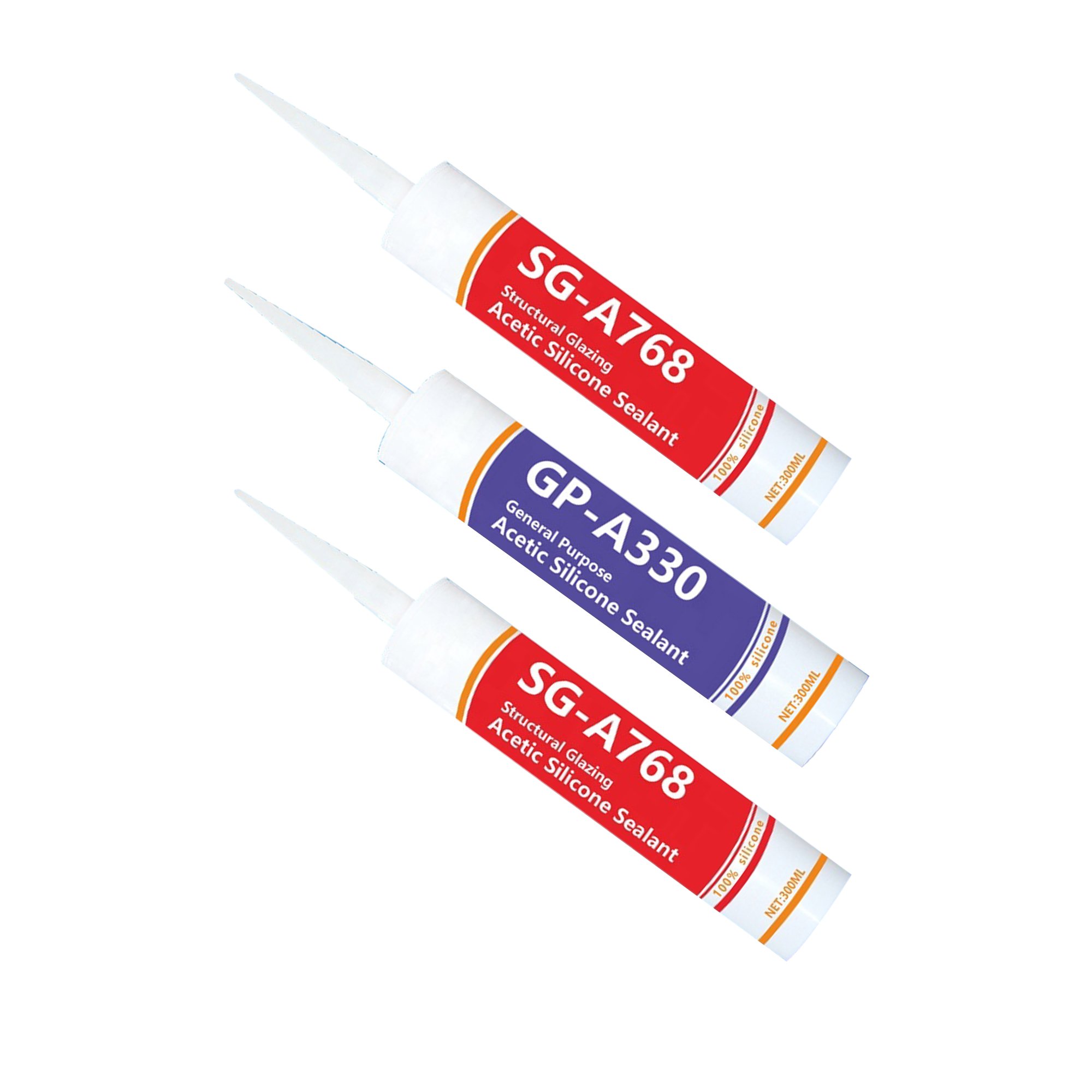 Sealants adhesives acid cure silicone sealant waterproof silicone glue OEM price quick drying advanced adhesive