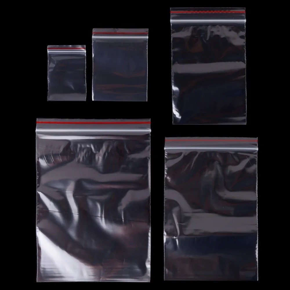 Factory Promotion Thick Transparent Pouch Poly Zipper Bag Snack Nut Chili Food Packaging bag
