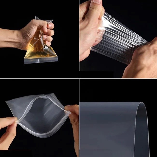 Factory Promotion Thick Transparent Pouch Poly Zipper Bag Snack Nut Chili Food Packaging bag