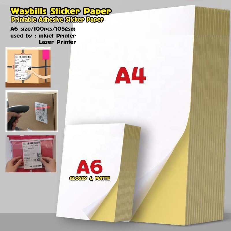 sticker paper self adhesive good price label glossy