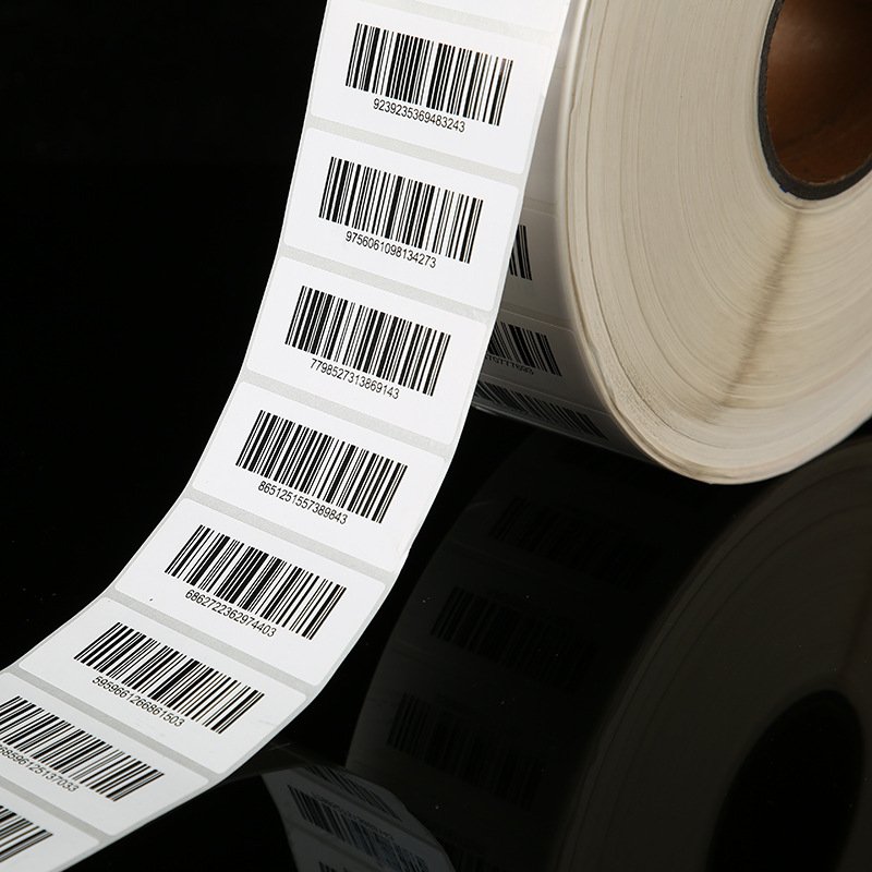 Labels supplier custom tamper proof barcode self adhesive roll label sticker paper maker