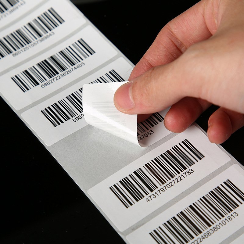 Labels supplier custom tamper proof barcode self adhesive roll label sticker paper maker