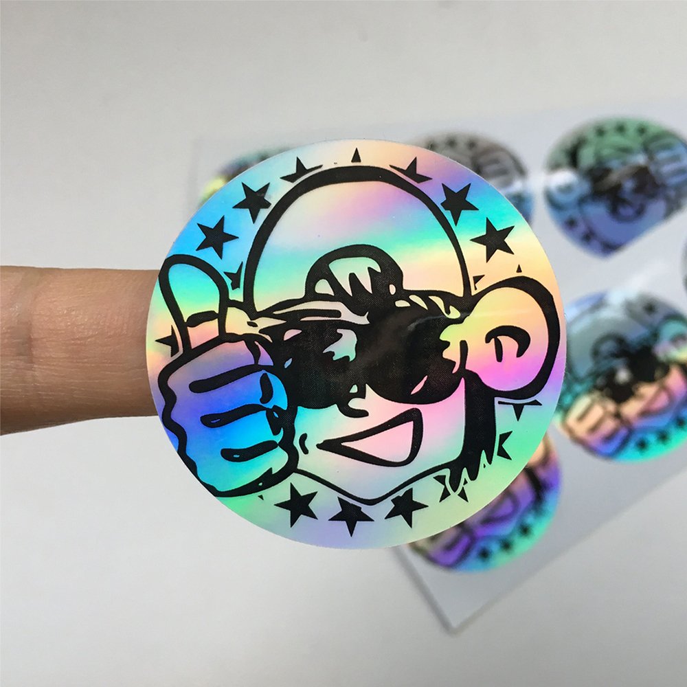 Promotional holographic stickers Adhesive customized laser stickers printing