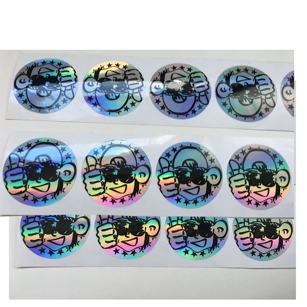 Promotional holographic stickers Adhesive customized laser stickers printing