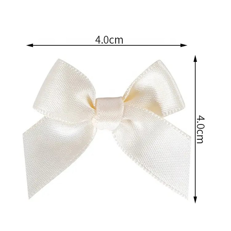Bestking Industry Wholesale Custom Pre Made Mini Self Adhesive Bows Red Satin Gift Ribbon Bow for Greeting Card