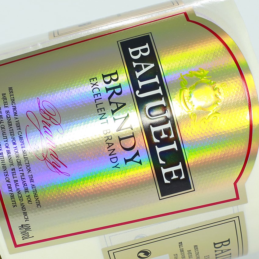 Hot Selling Customised Red Wine Bottle Labels Private PET Sticker Waterproof Adhesive Glossy Beer Beverages Minimum Order 100pcs