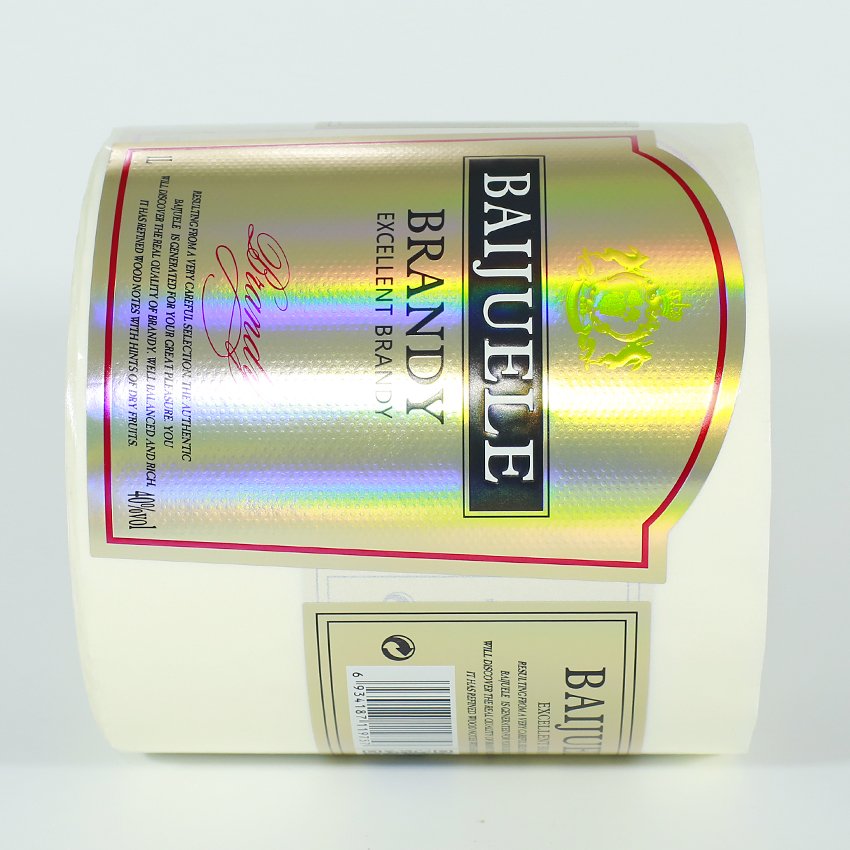 Hot Selling Customised Red Wine Bottle Labels Private PET Sticker Waterproof Adhesive Glossy Beer Beverages Minimum Order 100pcs