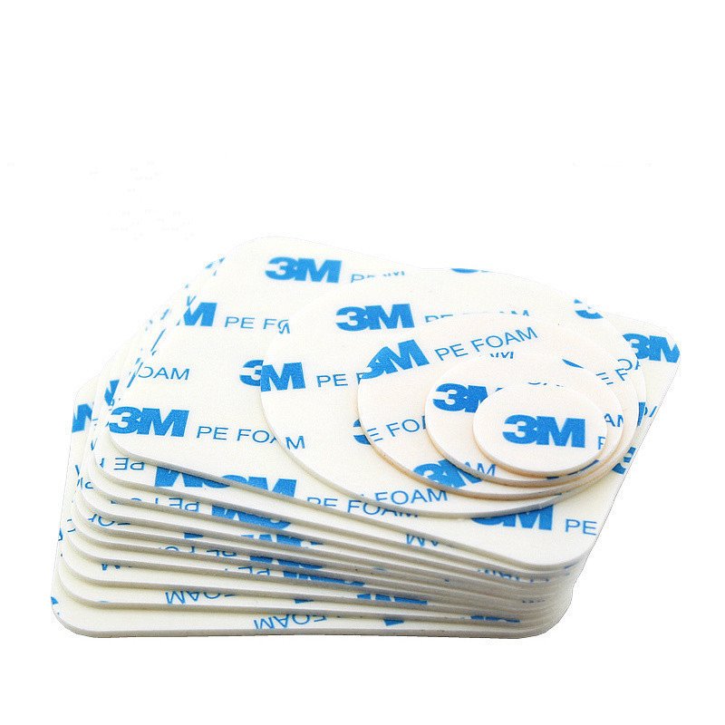 Custom Die Cut 1600T White Adhesive Double Sided Tape For Car Accessories Electronic Appliance PE Foam Tape