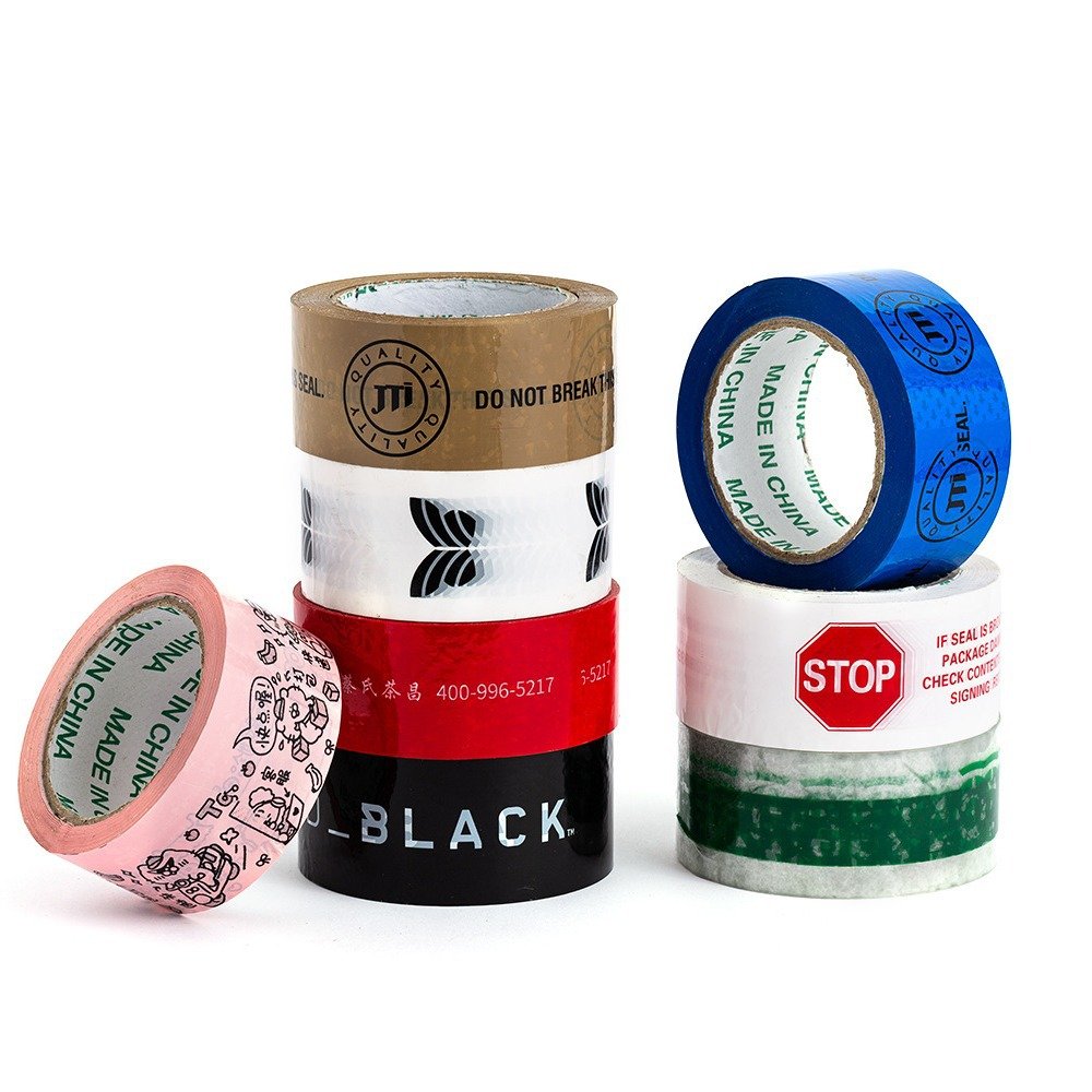 Customized Logo Printed BOPP Adhesive Tape Hot Melt 100y/200y/1000y Carton Sealing Packing Tape with Acrylic Adhesive Package