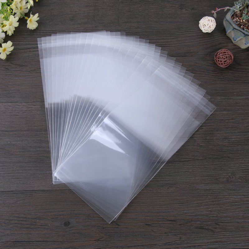 Custom Logo Clothing Clear Package Plastic OPP Bag, Self Adhesive Seal Cello Bag Resealable Cellophane Bags