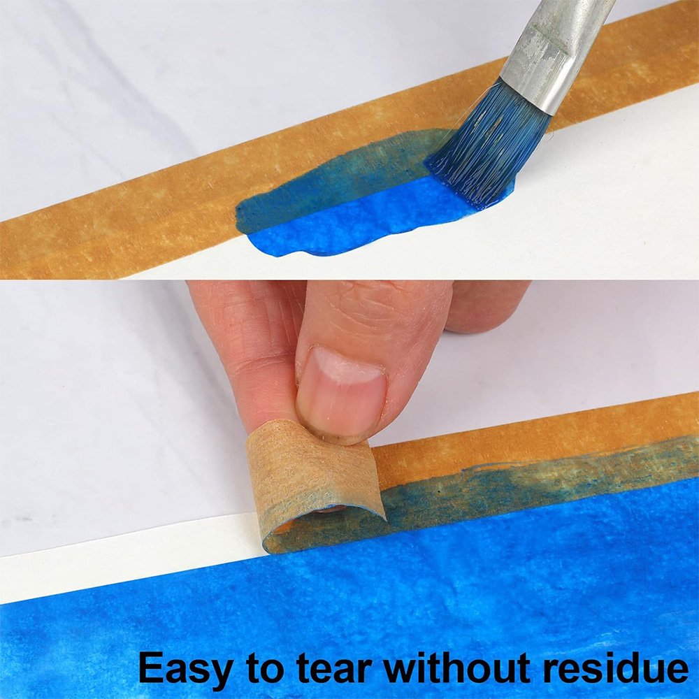 1- Recyclable Rainbow Colorful Spray Paint Masking Craft Packing Idea DIY Decoration Crepe Paper Self Adhesive Tape
