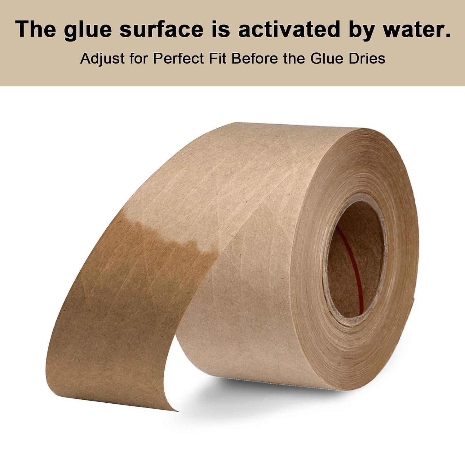 Professional Kraft Paper Tape Reinforced Water Activated Adhesive Writing Tape 9% Offer Printing Waterproof Acrylic Roll Packing