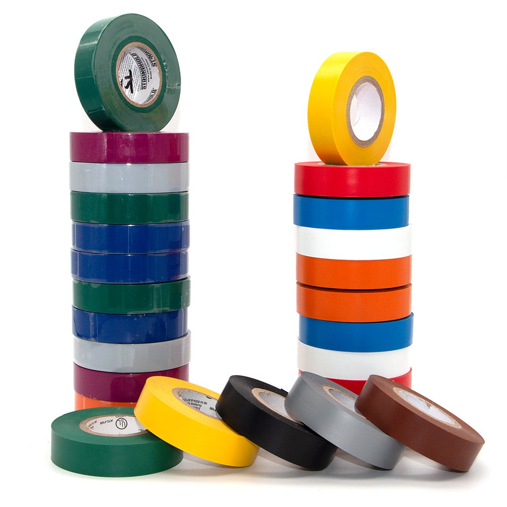 2023 Free sample Printed Fire Retardant High Voltage PVC Waterproof Electrical Wire Vinyl Adhesive Insulation Long Roll Tape