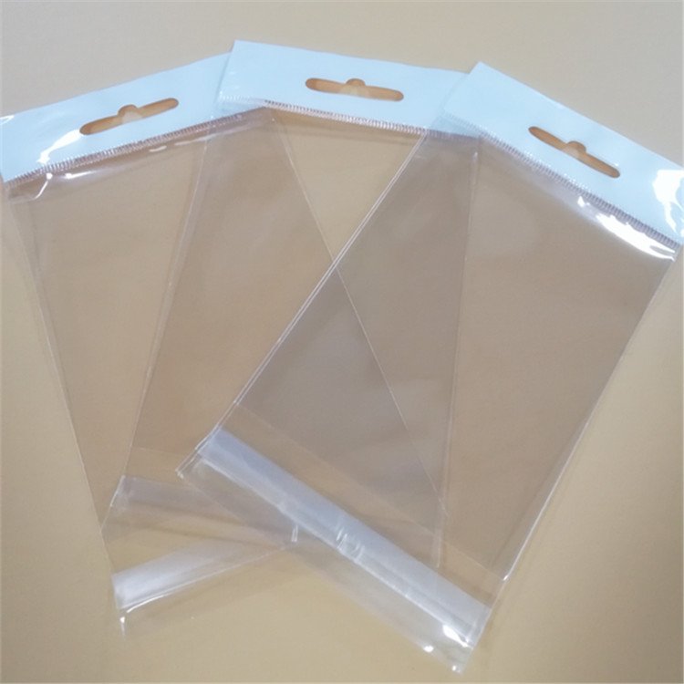 Header bag with hanging hole plastic Packaging bag Self-adhesive BOPP Bag