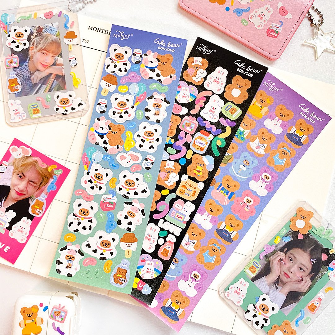 OEM Custom cartoon Korean Gooka decorative sticker Waterproof Vinyl self Adhesive Kiss Cut sticker sheet