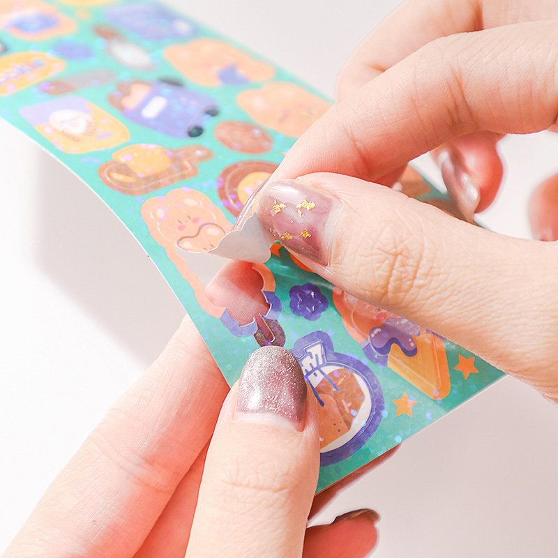 OEM Custom cartoon Korean Gooka decorative sticker Waterproof Vinyl self Adhesive Kiss Cut sticker sheet