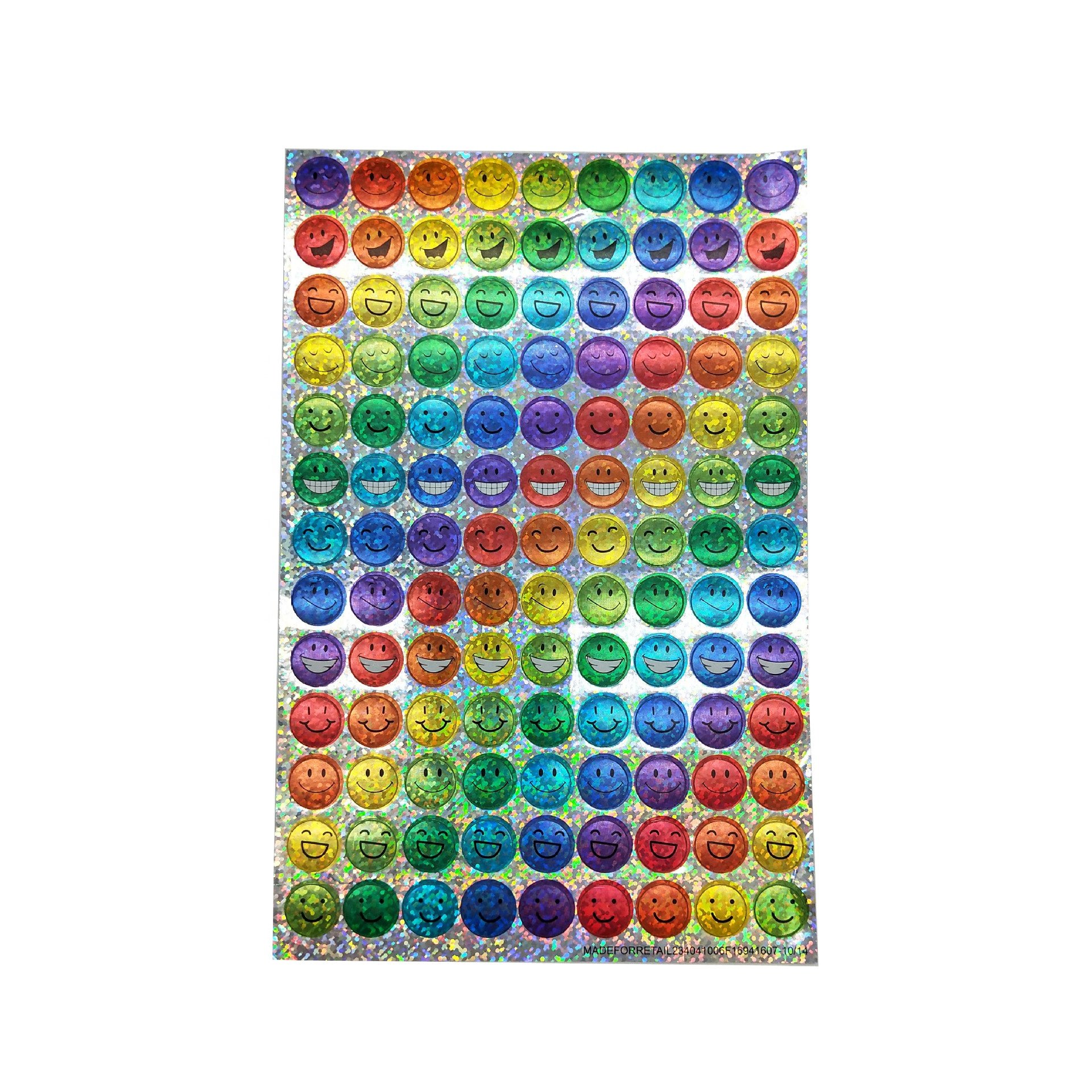 Effect Holographic and Hologram Custom Sticker Printer Waterproof Carton Vinyls Stickers for Laptop Rainbow Adhesive Sticker
