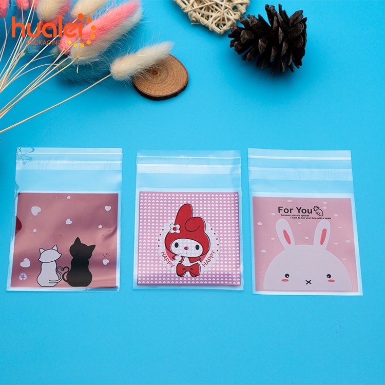 Custom Sealed Self Adhesive Seal Plastic Gift Packaging Bags Snack Cookie BOPP Opp Bag With Custom Printing