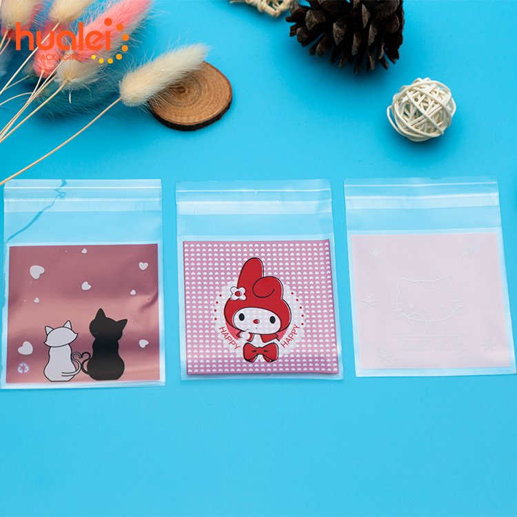 Custom Sealed Self Adhesive Seal Plastic Gift Packaging Bags Snack Cookie BOPP Opp Bag With Custom Printing