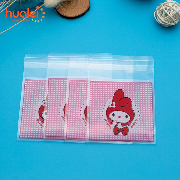 Custom Sealed Self Adhesive Seal Plastic Gift Packaging Bags Snack Cookie BOPP Opp Bag With Custom Printing