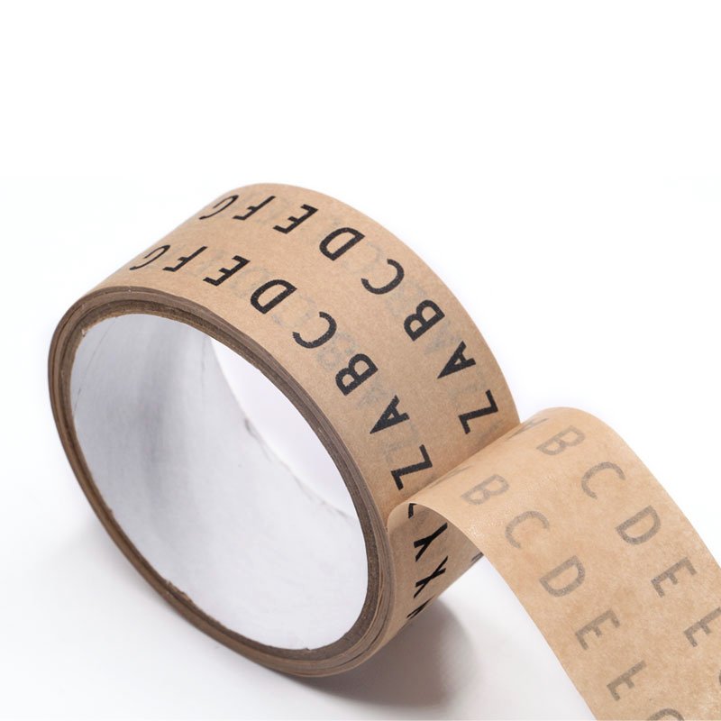 Wholesale Self Eco Friendly Adhesive Kraft Tape packaging paper tape Custom Printed logo packing tape