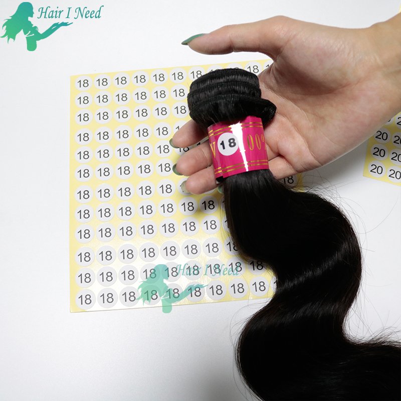 Consecutive adhesive Paper Printed Number Stickers for hair length 10 inch to 32 inch