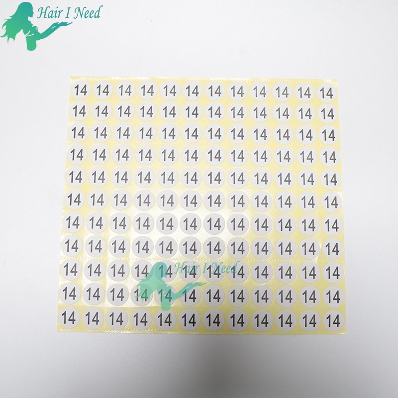 Consecutive adhesive Paper Printed Number Stickers for hair length 10 inch to 32 inch