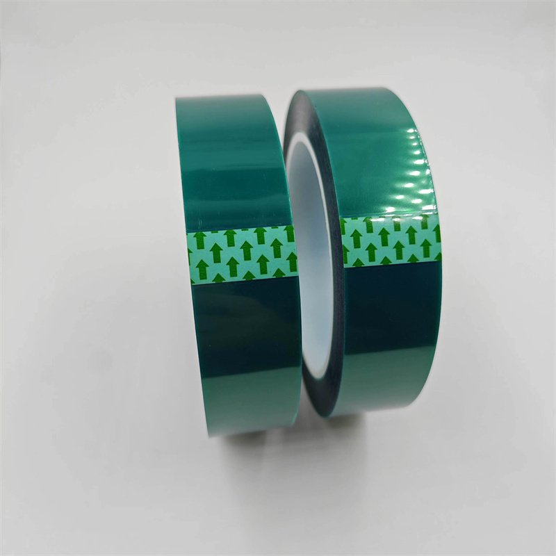 high heat 220 degree green pet film high temperature masking silicone adhesive polyester tape