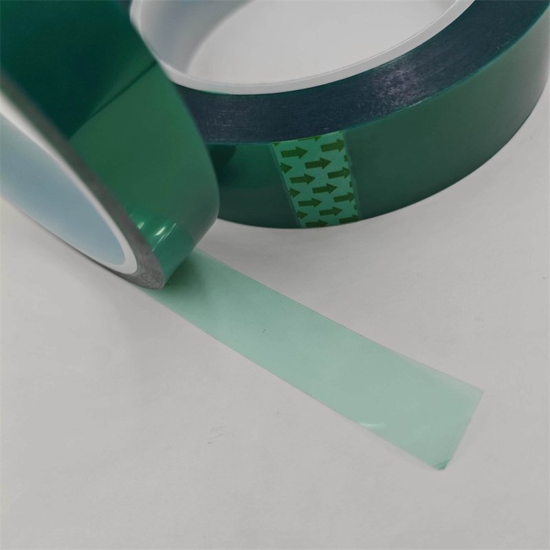 high heat 220 degree green pet film high temperature masking silicone adhesive polyester tape