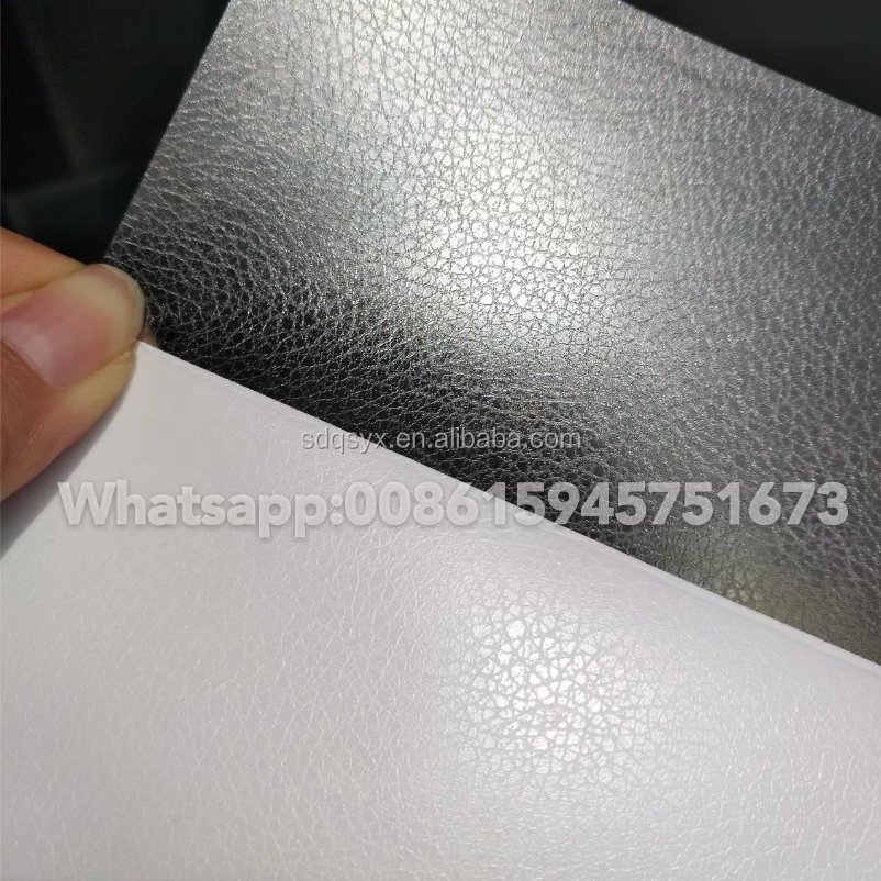 Clear PVC adhesive leather effect pvc texture lamination film
