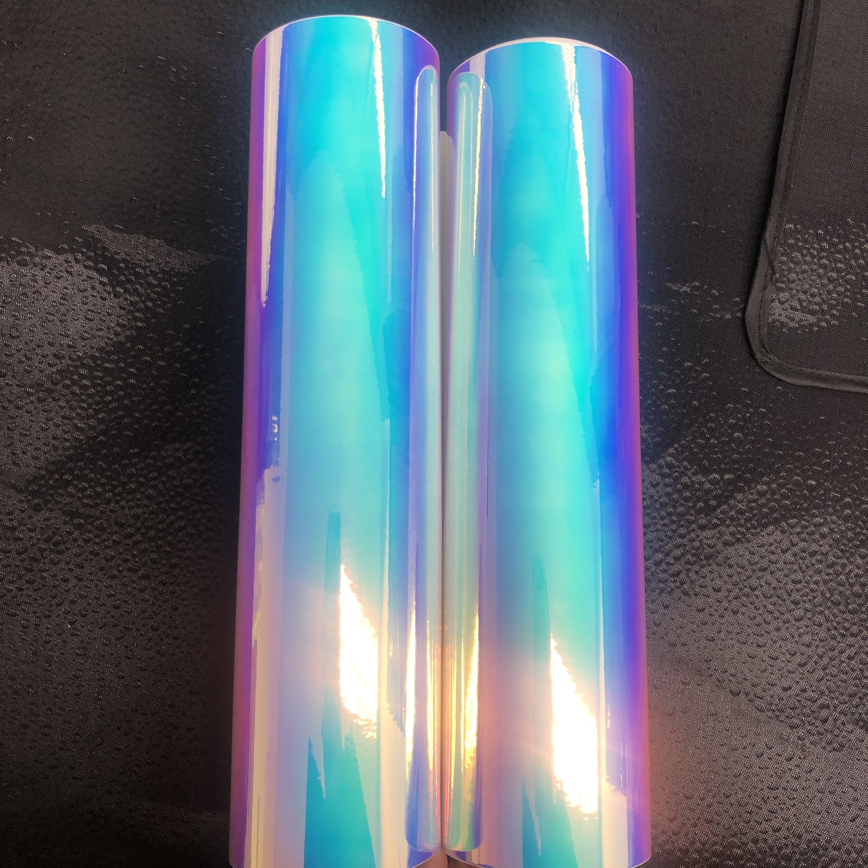 Self Adhesive 26 Micron USA Release Dichroic Rainbow Window Film For Acrylic And Building Glass