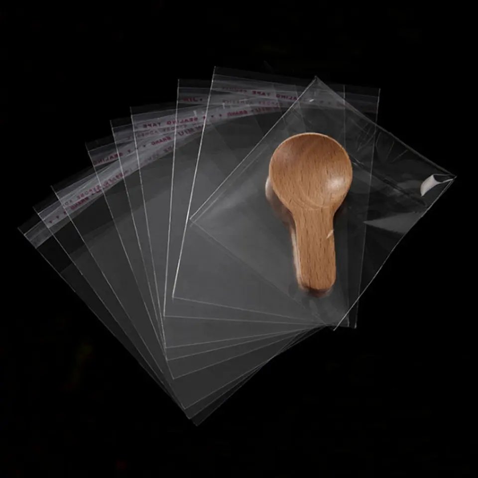 Custom Transparent Adhesive Cellophane Polybag Moisture-Proof Plastic OPP Bag Surface Gravure Printing for Clothing Packaging
