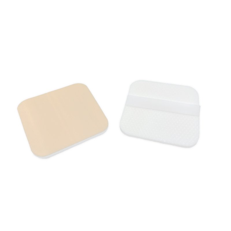 Advanced silicone adhesive foam wound dressing without border