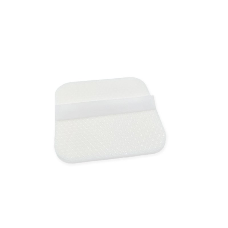 Advanced silicone adhesive foam wound dressing without border