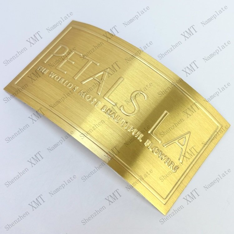 High Quality Golden Custom Logo Strong Adhesive Aluminum Stickers