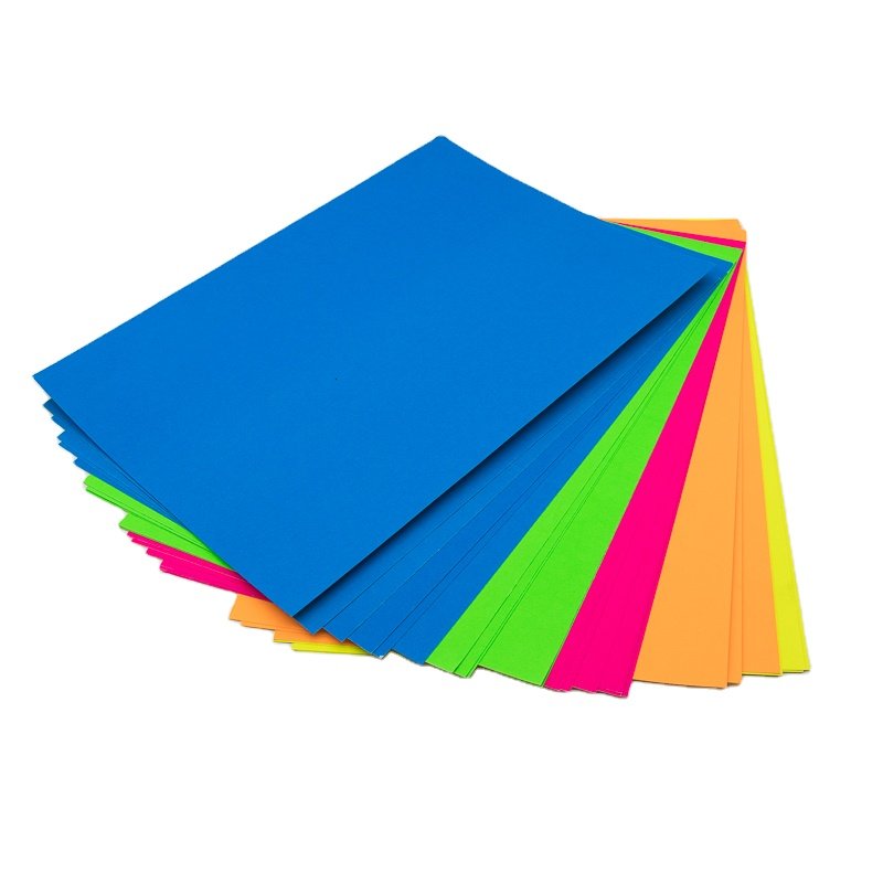 Self Adhesive Colorful Paper 80gsm Fluorescent Green/Red/Yellow/Orange Paper Sticker