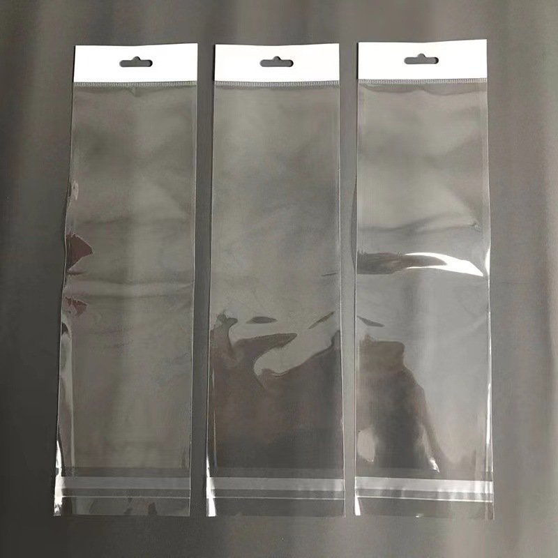 ES transparent adhesive extruded self sealing storage bag, multi size transparent plastic OPP bag, jewelry packaging
