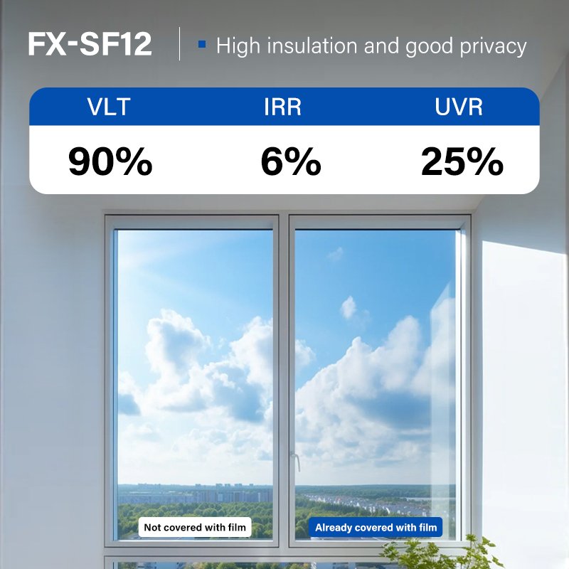 Ultra Safe Transparent 90% Vlt 12Mil Glass Blast Proof Film Self Adhesive Transparent Safety Film Transparent Window Tinting