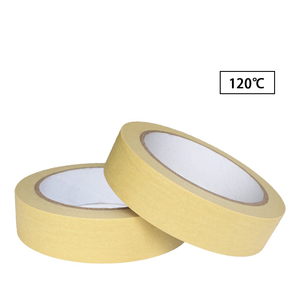 1- Recyclable High Temperature Resistant No-Residual Automotive Spray Paint Crepe Paper Masking Self Adhesive Tape