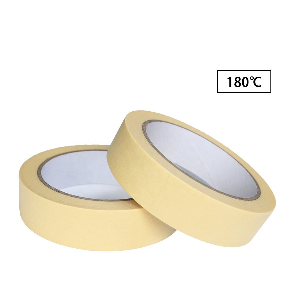 1- Recyclable High Temperature Resistant No-Residual Automotive Spray Paint Crepe Paper Masking Self Adhesive Tape