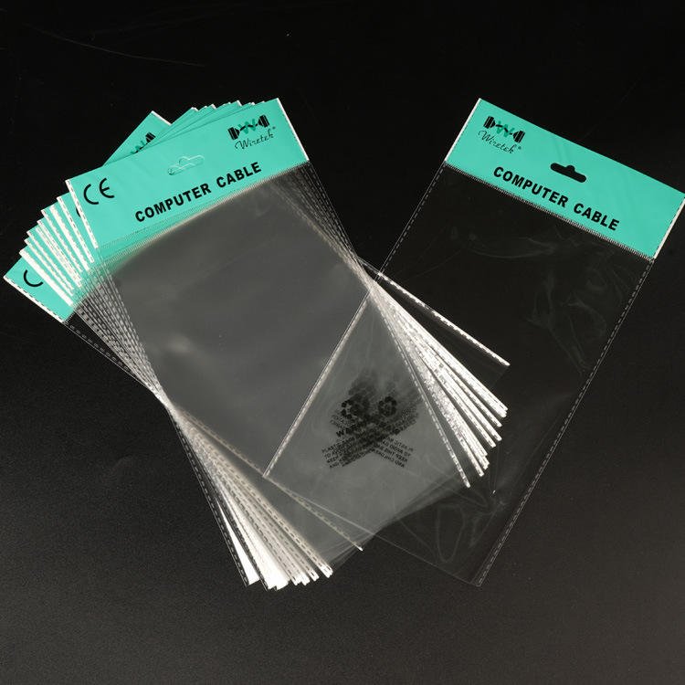 Reusable Transparent Cellophane OPP Bags Self Adhesive Header Bag For Product Exhibition Custom Printing Multiple sizes