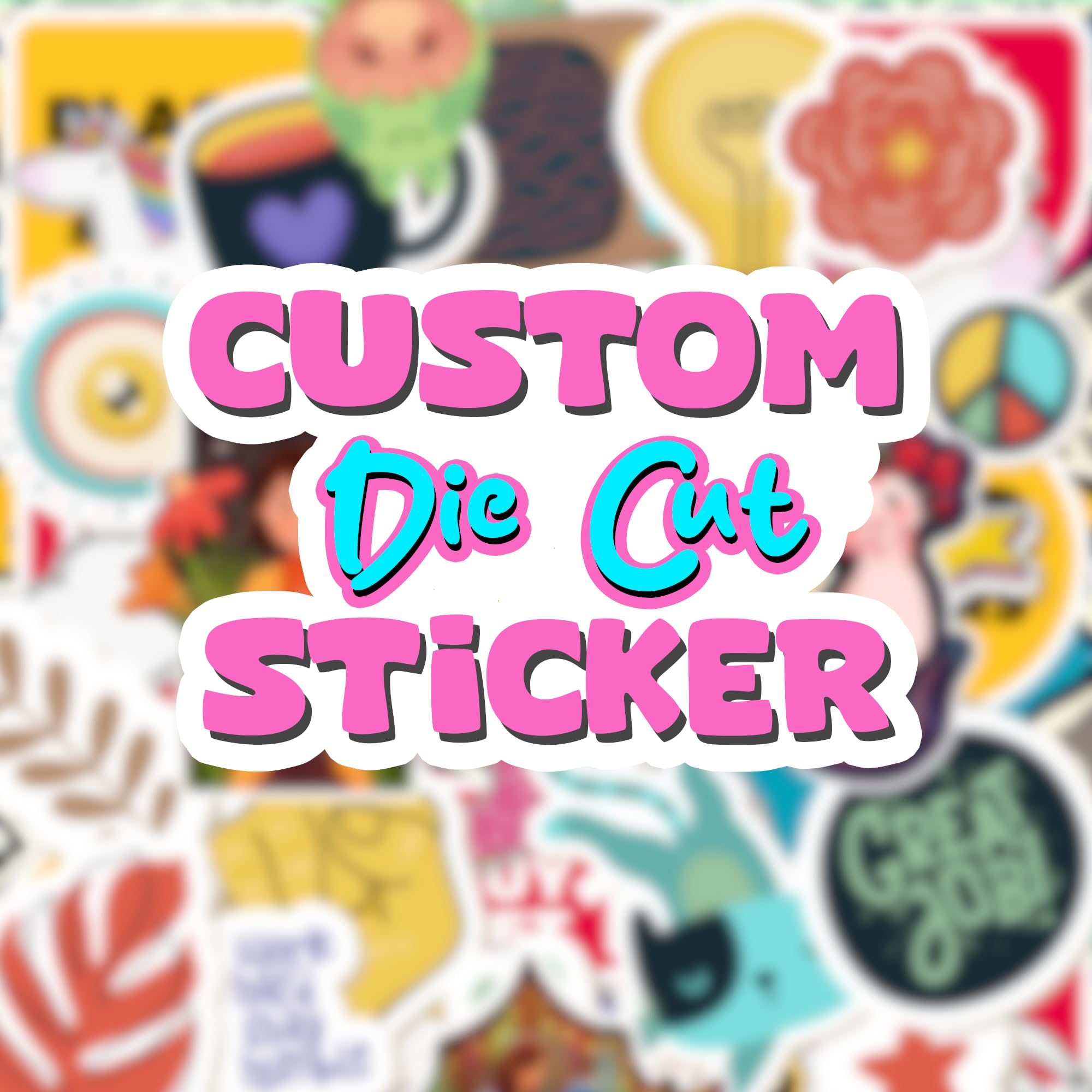 High Quality Custom Die Cut Sticker Self-adhesive Waterproof UV Resist Printing Adhesive Die Cut Vinyl Stickers