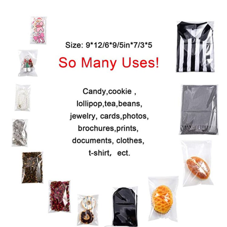 Wholesale Self Adhesive Nylon Bag Clear Plastic OPP Poly Bag With Self Adhesive Strip Tape