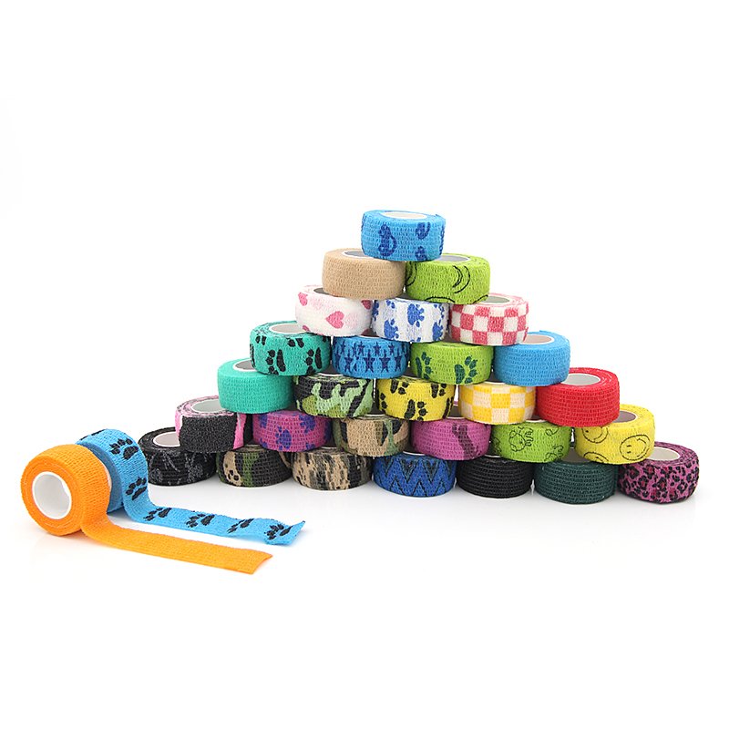Medical Supply Nonwoven Printed Sports Self Adhesive Vet Wrap Elastic Cohesive Compression Bandage